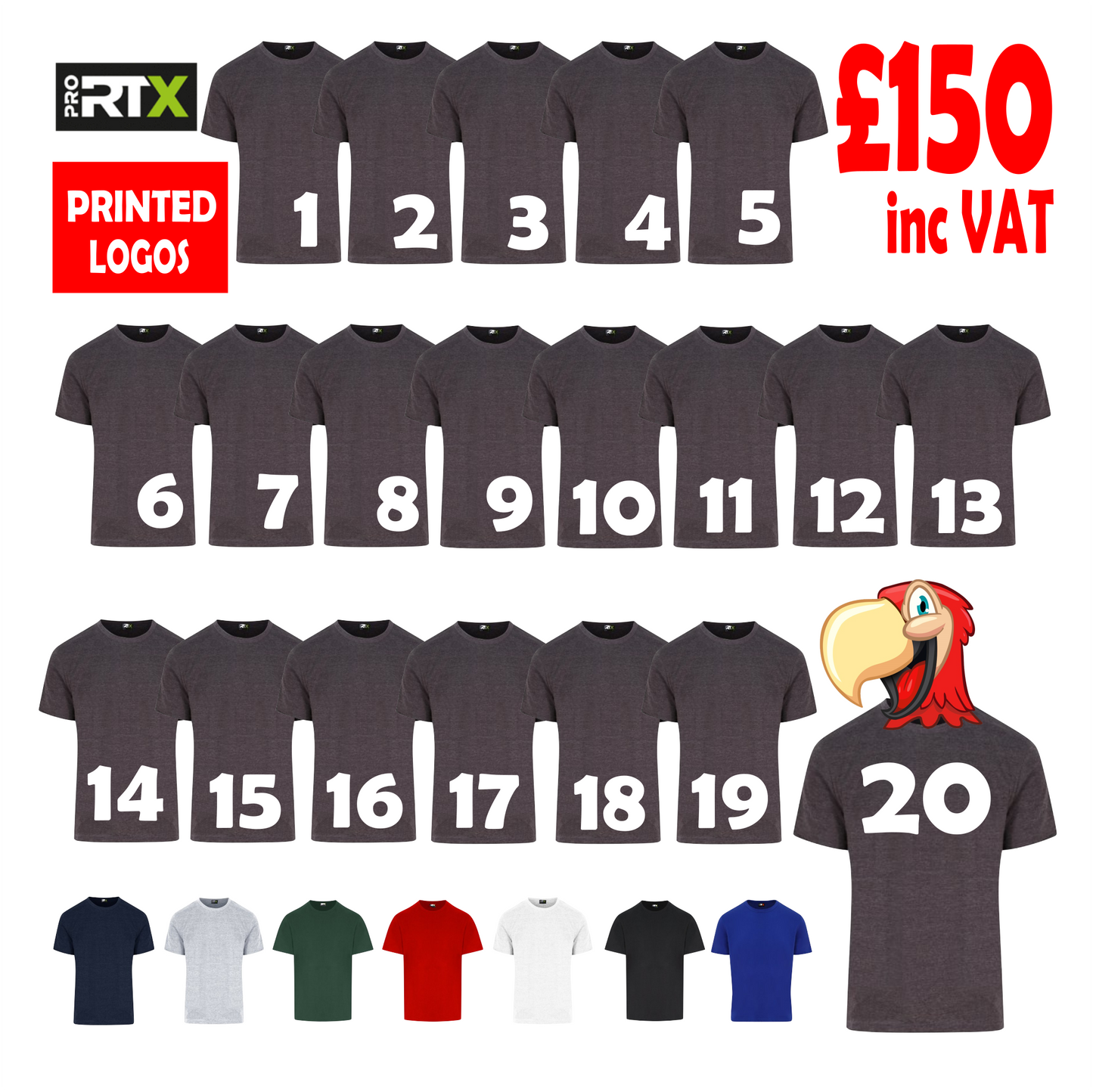 20 T-Shirts - Printed