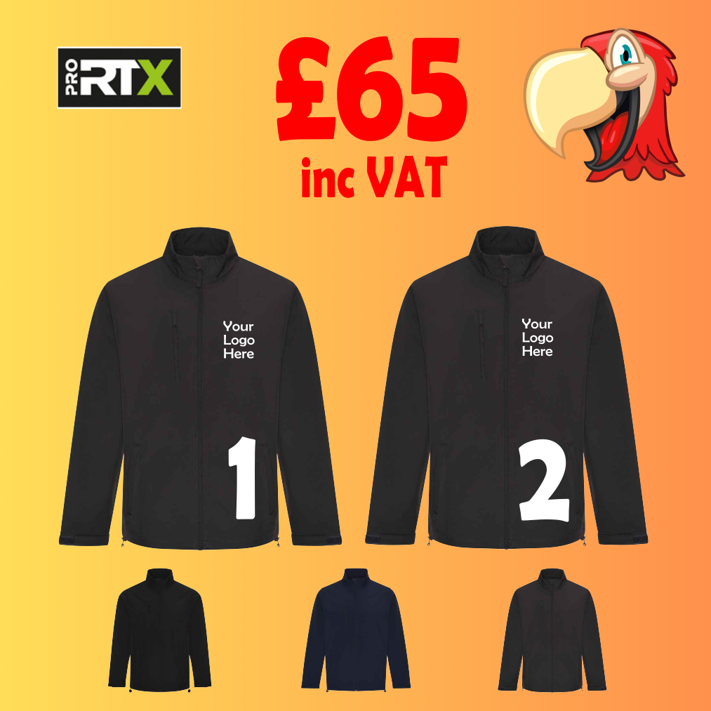 2 Softshell Jackets - Embroidered