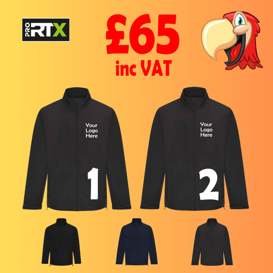 2 Softshell Jackets - Embroidered