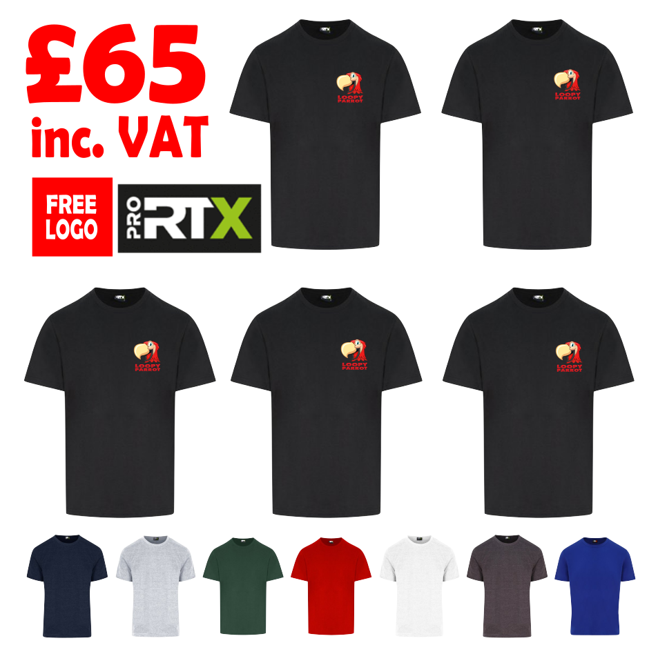 5 T-Shirts - Embroidered