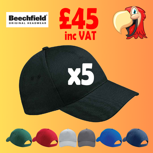 5 Caps - Embroidered