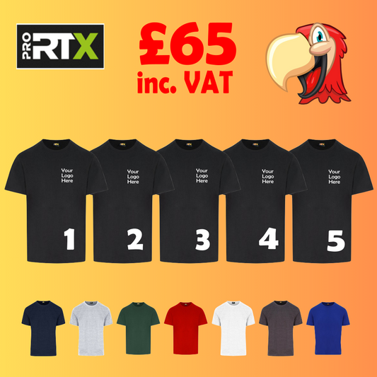 5 T-Shirts - Embroidered