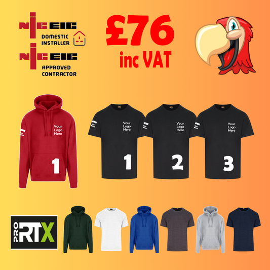 NICEIC 1 Hoodie and 3 T-Shirts - Embroidered