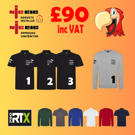 NICEIC 1 Sweatshirt and 3 Polo-Shirts - Embroidered