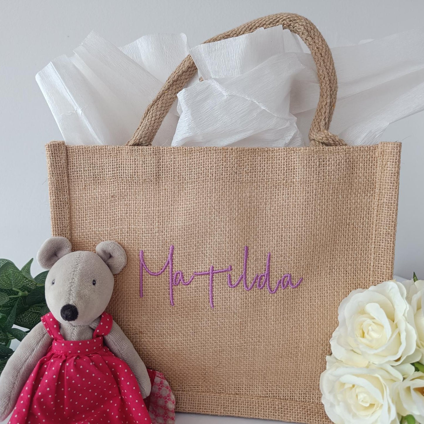 Personalised Jute Tote Bag (Medium)
